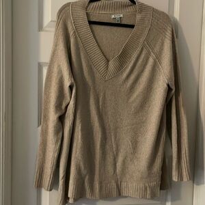 Soft, long v neck sweater